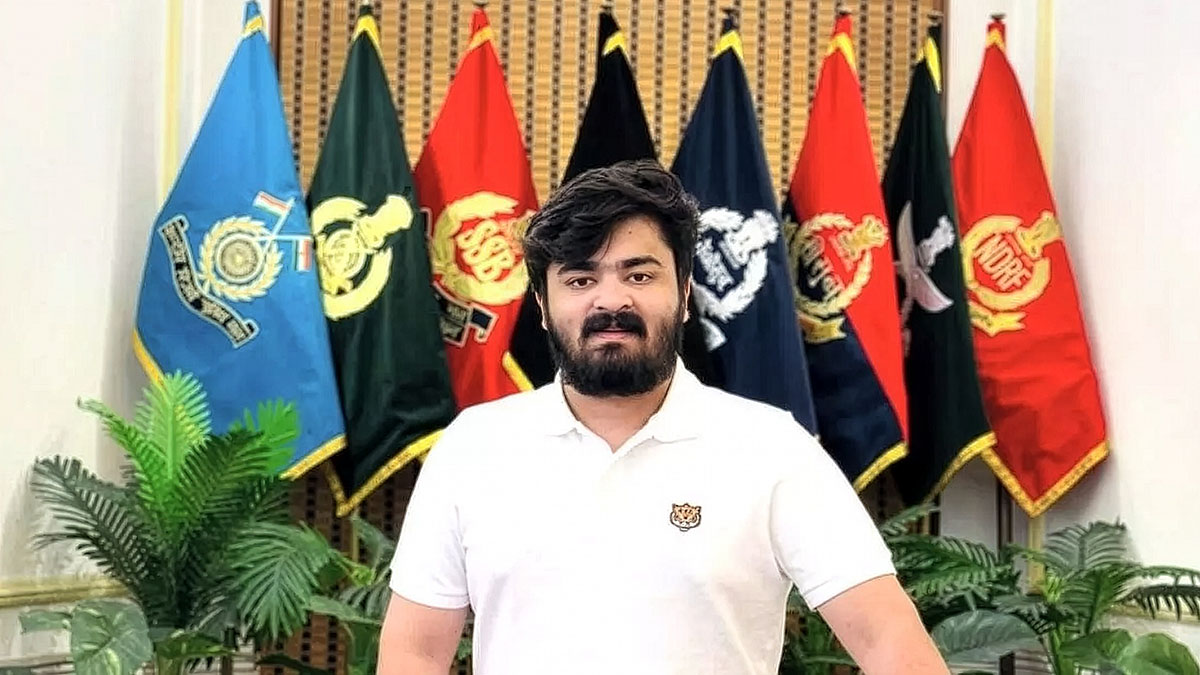Bandi Bhageerath during an event amid ongoing POCSO case controversy