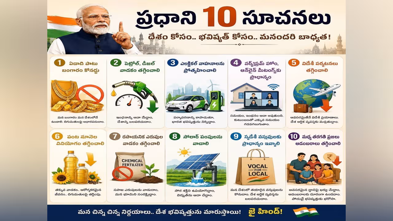 దేశ ప్రజలకు మోదీ సూచనల్లో మతలబు ఏమిటీ ?