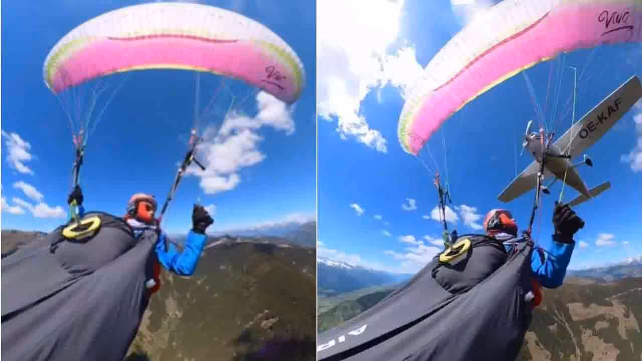 Paragliding Horror | ఆకాశంలో యాక్సిడెంట్.. విమానం ఢీకొట్టడంతో గాల్లోనే ప్రాణాల కోసం పోరాడిన పారా గ్లైడర్.. వీడియో వైరల్!