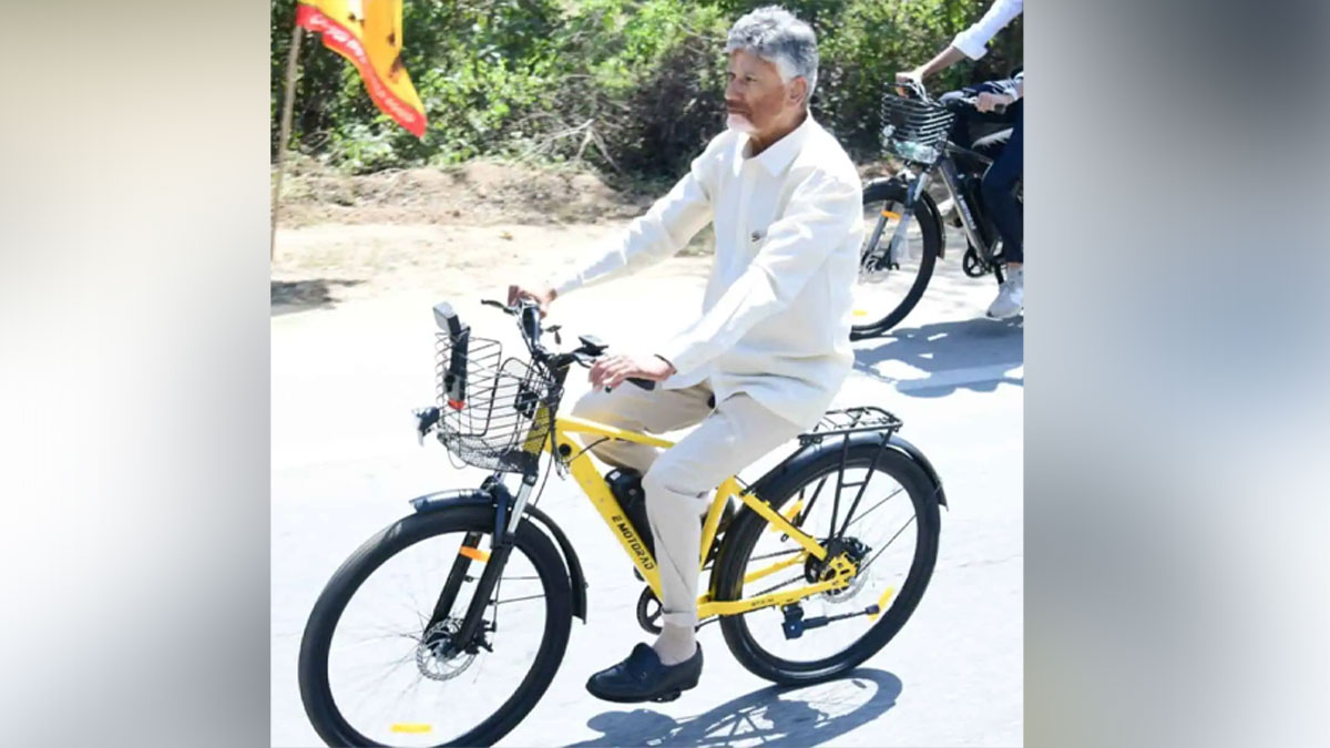 సైకిల్‌తో సవారి.. భవిష్యత్తుకు పచ్చని దారి : చంద్రబాబు