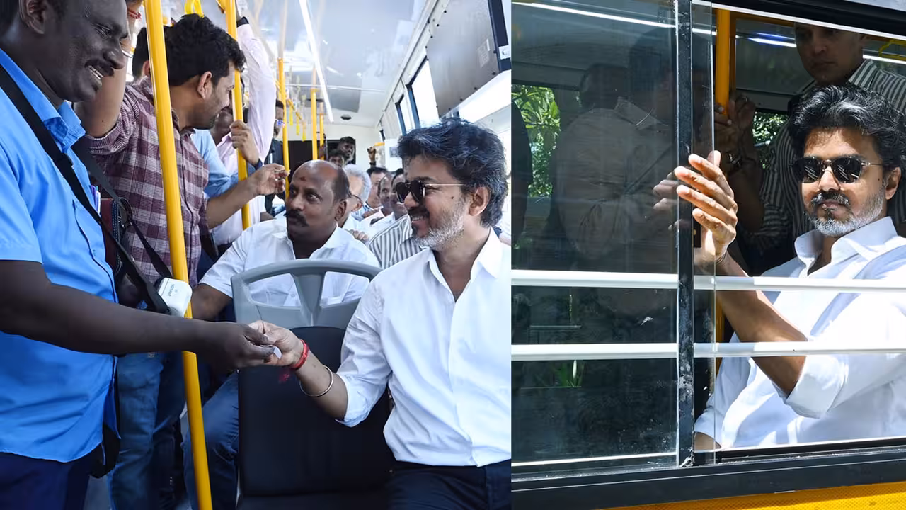 బస్సులో ప్రయాణించిన తమిళనాడు సీఎం విజయ్