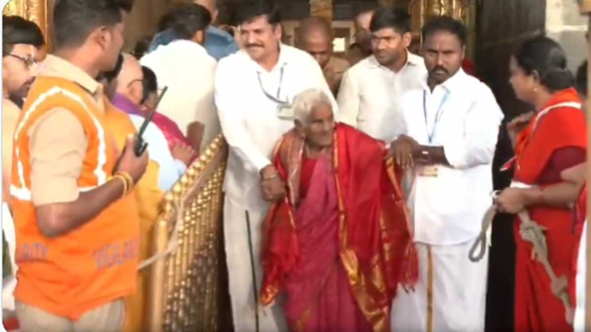 శతాధిక వృద్దురాలికి తిరుమల శ్రీవారి వీఐపీ బ్రేక్ దర్శనం