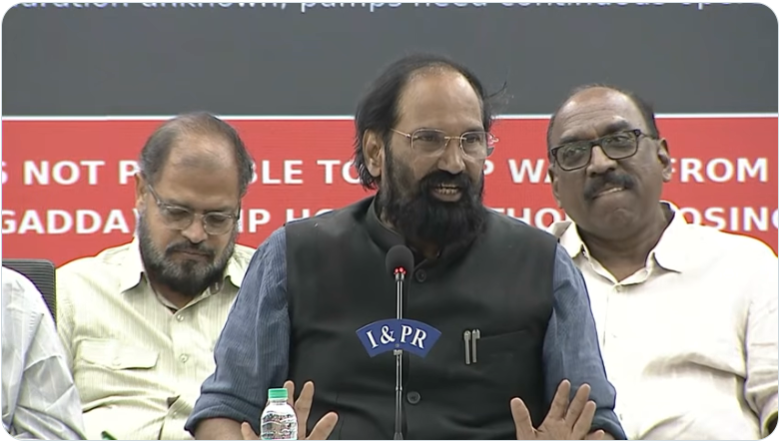 నీటి నిల్వ చేస్తే..మేడిగడ్డ సహా మూడు బ్యారేజీలు కూలే ప్రమాదం : మంత్రి ఉత్తమ్