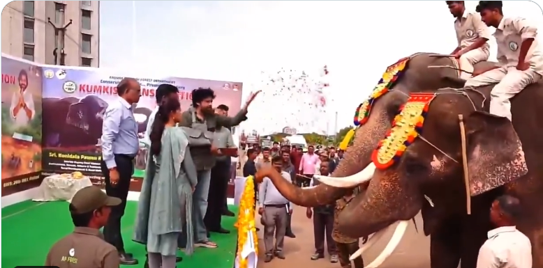మన్యం జిల్లాకు కుంకీ ఏనుగులు..పవన్ కల్యాణ్ ఘన స్వాగతం