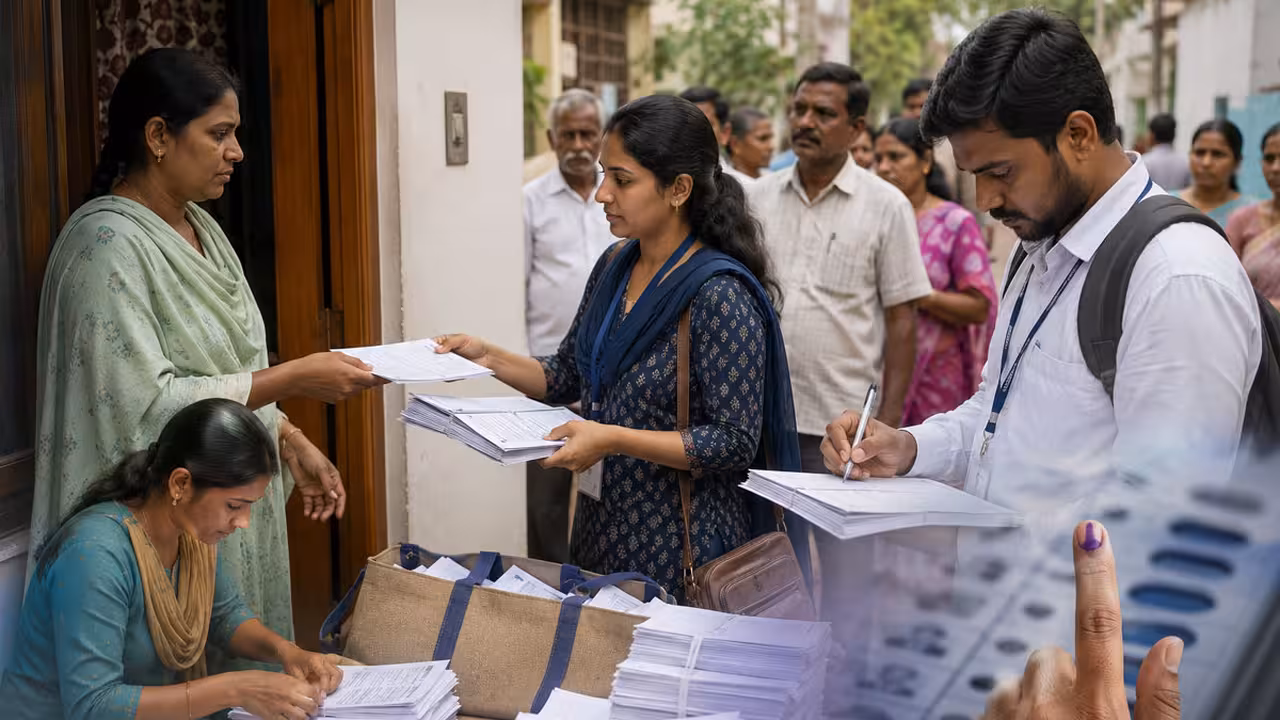 ‘సర్’పై సుర్రుమంటున్న జనం.. ఫారాలు అందక ఎదురుచూపులు