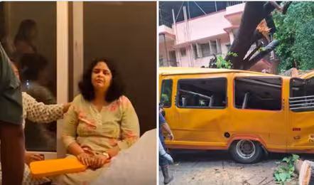 స్కూల్ బస్సుపై చెట్టు పడి విద్యార్థి మృతి..కొడుకు కోసం క్రికెట్ బ్యాట్ తో తల్లి ఎదురుచూపు !