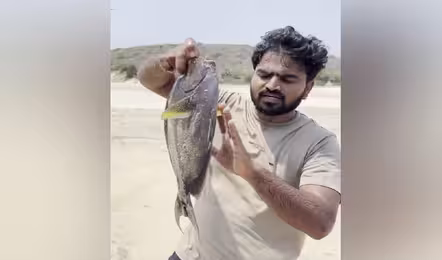 డేంజర్ ఫిష్ ఇది.. మత్స్యకారుడి వీడియో వైరల్